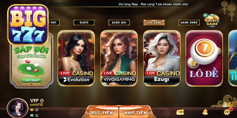 Thông tin chung về các khuyến mãi tại Big777